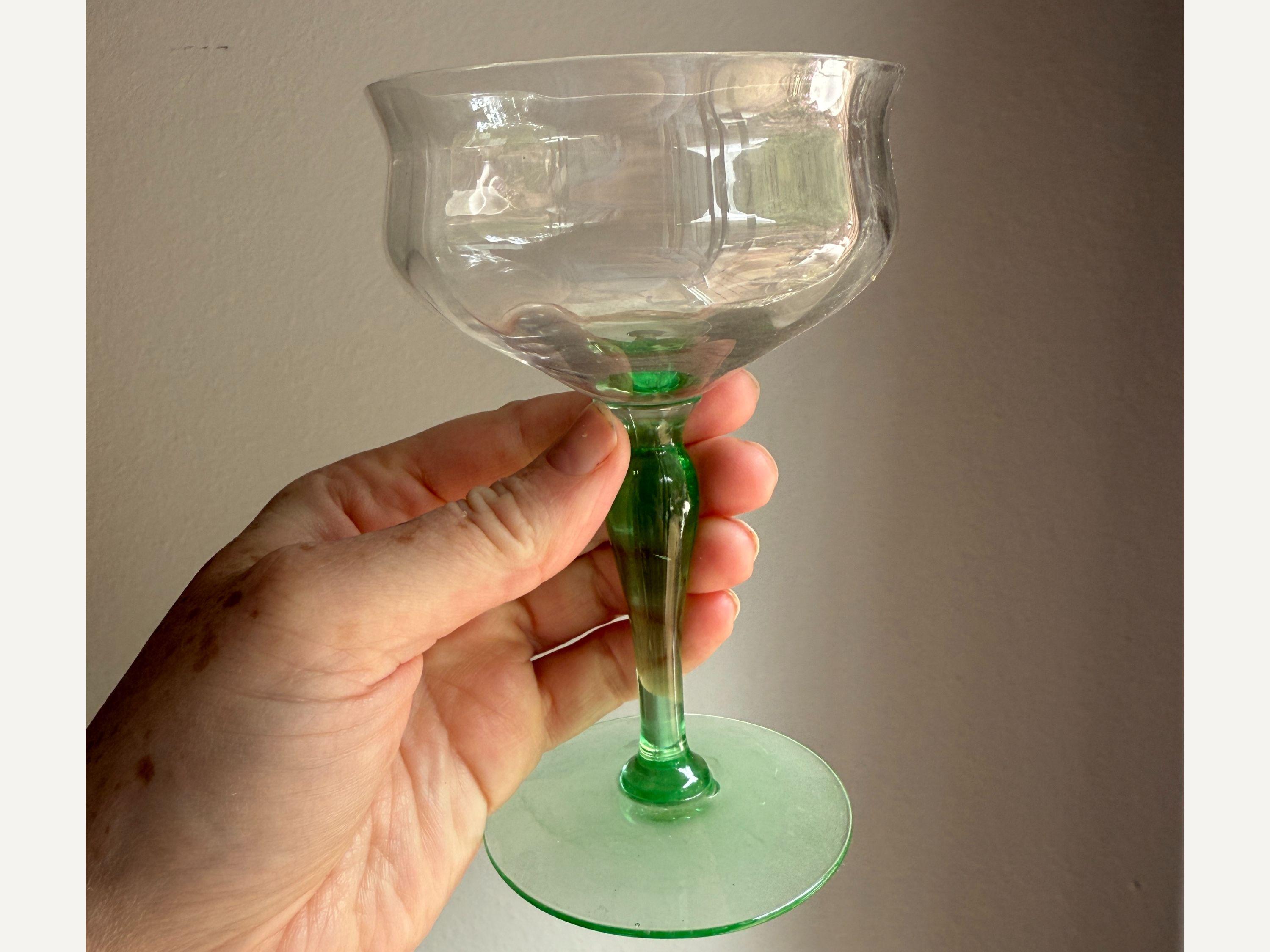 クリアランスDepression Glassディプレッションシャーベットグラス6 クリアランスDepression Glassディプレッションシャーベットグラス6