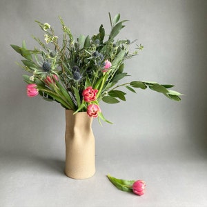 Speckled Warm Brown Ceramic Vase
