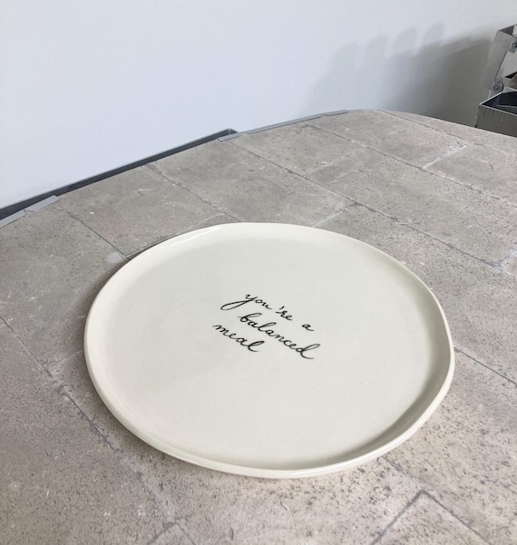 Ceramic personalized dinner plate