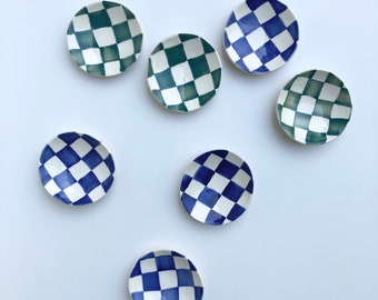 Ceramic Checker plate / ring dish