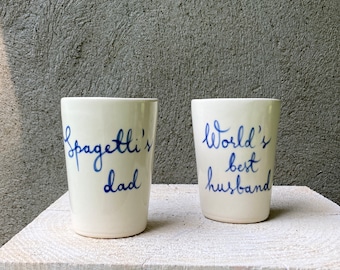Personalized ceramic hand painted cup