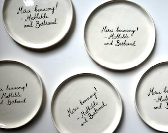 Ceramic personalized dessert plate