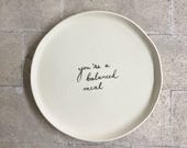 Ceramic personalized dinner plate