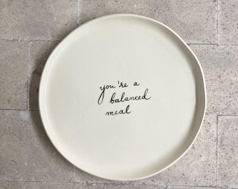 Ceramic personalized dinner plate / dessert plate