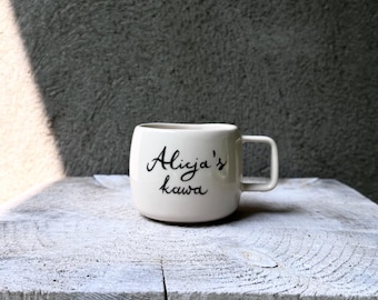 Personalized ceramic espresso mug