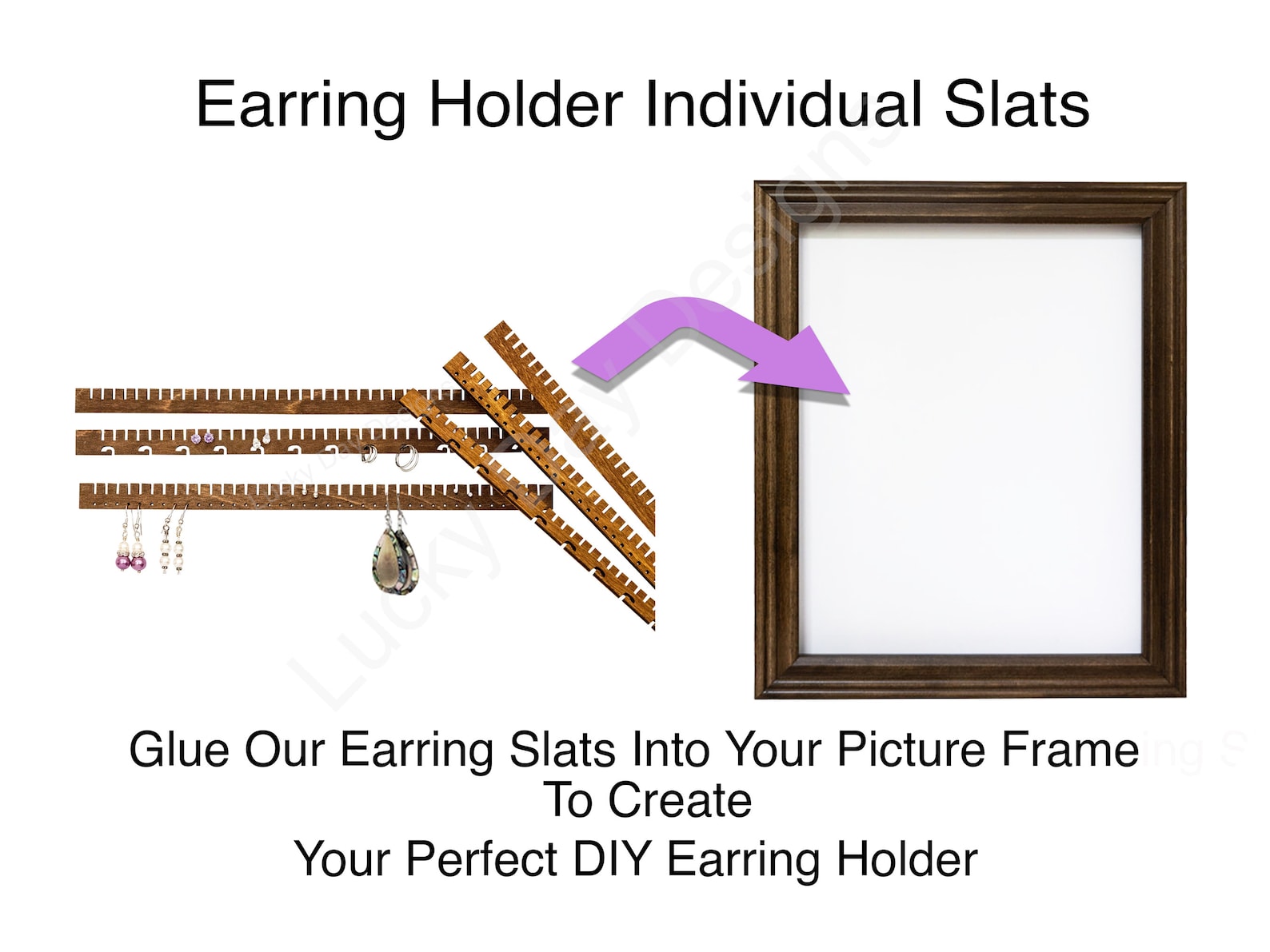 DIY Earring Holder Slats Earring Organizer 9 Etsy