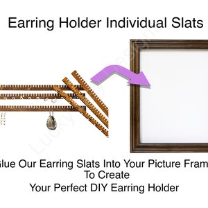 DIY Earring Holder Slats iOrganize® Earring Organizer - 9 Colors - 3 Styles - 10 Lengths Available