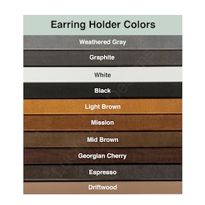 Earring Holder Framed iOrganize® Organizer - Movable slats - Hoop Hooks - 10 Colors