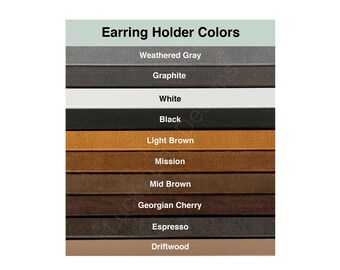 Earring Holder Framed iOrganize® Organizer - Movable slats - Hoop Hooks - 10 Colors