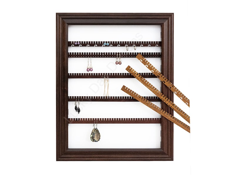 DIY Earring Holder Slats Earring Organizer 9 Etsy