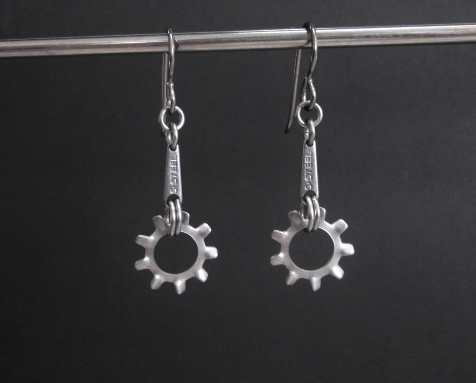 Industrial Jewelry Stainless Steel Earrings Industrial Etsy