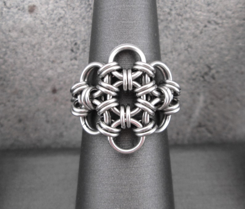 Stainless Steel Ring Stainless Steel Chainmail Jewelry Etsy