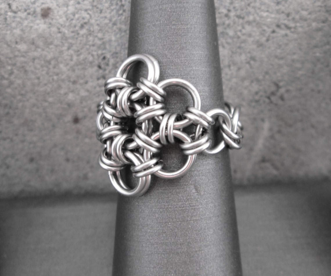 Stainless Steel Ring Stainless Steel Chainmail Jewelry Etsy