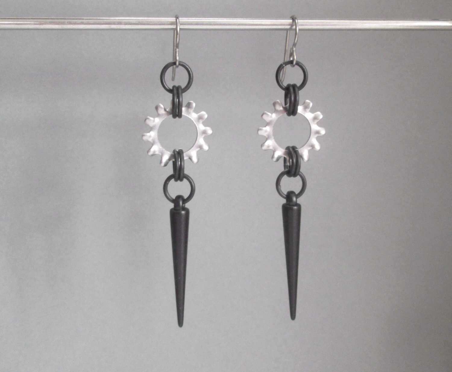 Long Spike Earrings Industrial Earrings Hardware Jewelry | Etsy