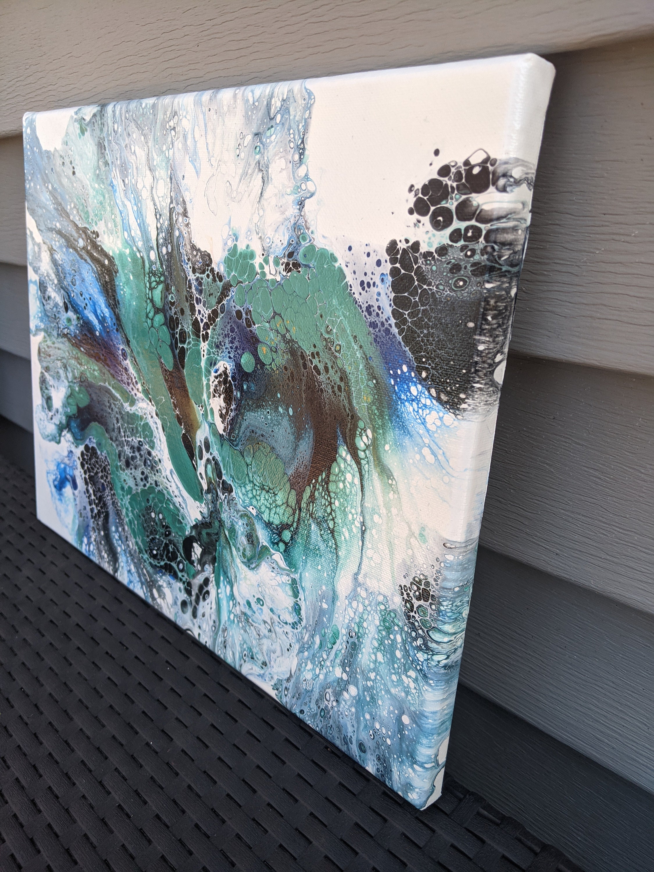 Acrylic Fluid Art Original 11x14 Stretched Canvas Etsy