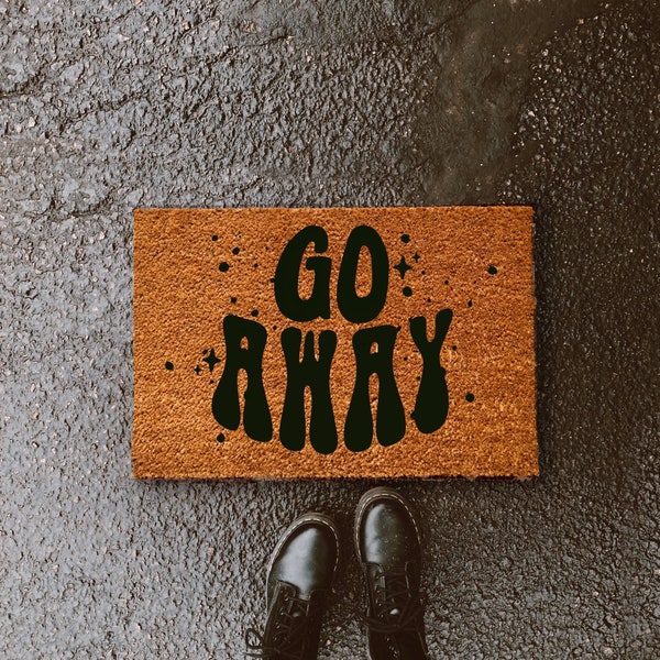Go Away Door Mat Etsy