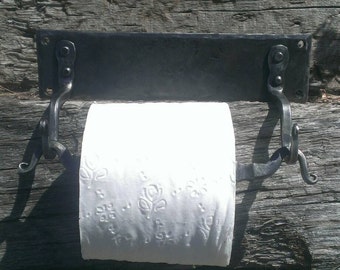 Wrought iron toilet paper roll holder