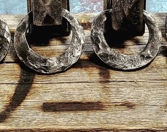 hammered iron drawer/cabinet knobs/pulls