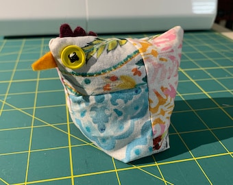 Patchwork Chicken Pincushion PATTERN PDF