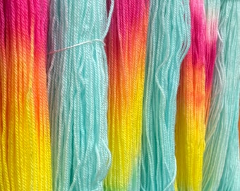 Hand dyed sock yarn - Tropical Oasis