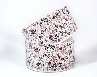 Bota de silicona floral neutra dibujada a mano, bota de copa de silicona floral, bota Stanley, accesorios para vasos, bota protectora simplemente moderna
