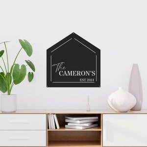 Personalized Family Name Sign, Metal Last Name Sign, Personalized Metal Name Sign, Established Last Name Sign, Metal Monogram, First Home