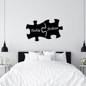 Personalized Puzzle Piece Metal Sign for Couples, Significant Other Gift, Special Someone Sign, Infinity Valentine Day Sign, Gift for Couple