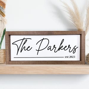 Personalized Family Name Wood Sign: Custom Home Wall Decor