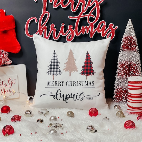 Personalized Christmas Pillows Etsy