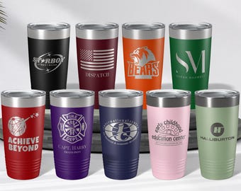 Vaso personalizado de 20 oz grabado con láser: regalo corporativo, taza de marca