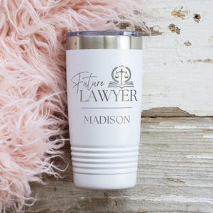 Personalized Future Lawyer 20 OZ Custom Tumbler, Gift for Law Student, Law School Gift, Graduation Gift for Lawyer, Lawyer in Progress