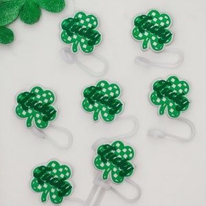 Lucky Straw Topper Cover, Stanley Straw Covers, 10 MM, Straw Cap Reusable Straw Cover, St. Patrick&#39;s Day Quencher, Green, St Patricks Day