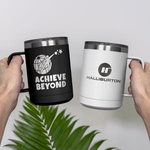Corporate Gift, Custom Logo Tumbler, Insulated Coffee Mug, Closing Gift, Promotional Items, Custom Tumbler, Laser Engraved, Travel Mug
