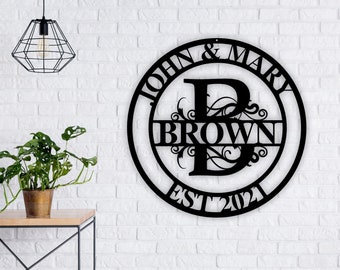 Personalized Metal Sign, Custom Metal Sign, Metal Signs Personalized, Outdoor Signs, Family Name Sign Metal, Last Name Metal Sign, Est Sign