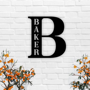 Last Name Metal Sign, Rustic Metal Letters, Metal Letter Family Sign, Metal Letter Sign, Last Name Letter Monogram, Initial Metal Monogram