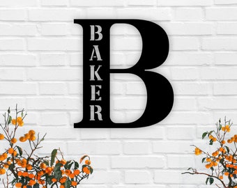 Last Name Metal Sign, Rustic Metal Letters, Metal Letter Family Sign, Metal Letter Sign, Last Name Letter Monogram, Initial Metal Monogram