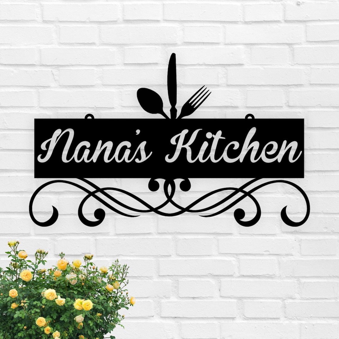 Custom Metal Kitchen Sign Nana's Kitchen Metal Sign Etsy