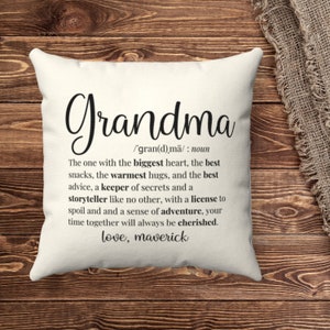 Personalized Grandma Definition Throw Pillow with Custom Picture, Photo Pillow, Nana Definition, Gift for Grandma, Grandparents Gift, Pillow image 2