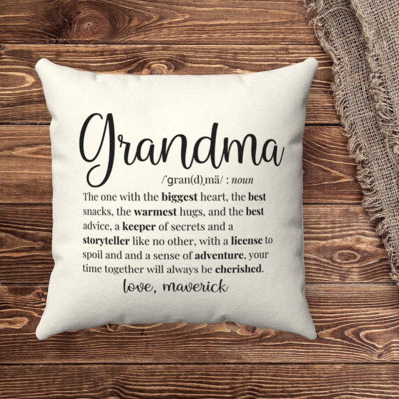 Personalized Grandma Definition Throw Pillow with Custom Picture, Photo Pillow, Nana Definition, Gift for Grandma, Grandparents Gift, Pillow image 2