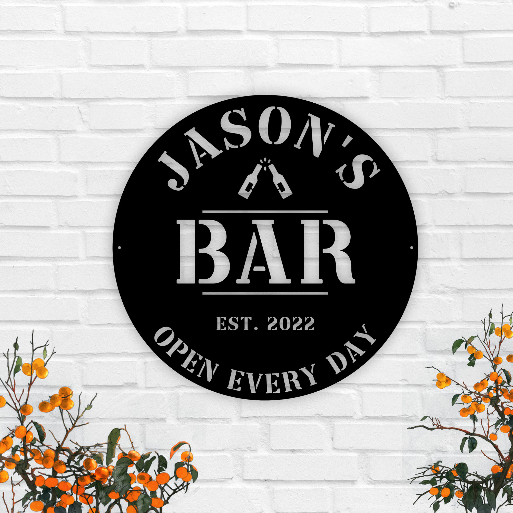 Personalized Metal Bar Sign