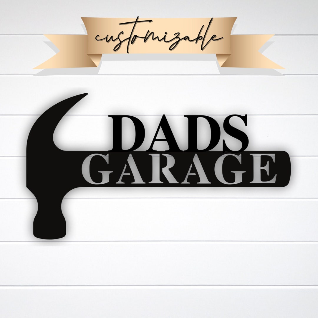 Custom Dad Garage Metal Sign, Dads Garage Metal Sign, Personalized ...