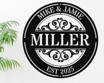 Custom Metal Monogram, Personalized Family Name Metal Sign, Last Name Sign, Initial, Metal Monogram, Housewarming Gift, Wedding Anniversary