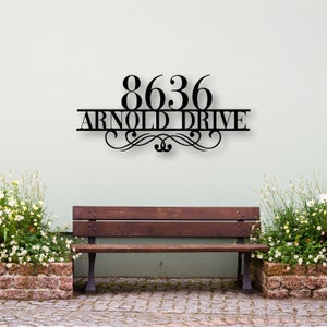 Metal Address Sign for House, Custom Metal Address Sign, Metal Address Plaque, Address Sign, Address Numbers, Address Plaque, Custom Metal