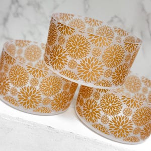Gold Foil Floral Silicone Boot: Tumbler Accessory