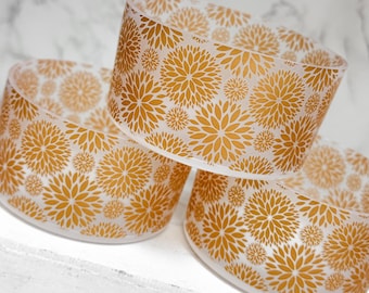 Gold Foil Floral Silicone Boot: Tumbler Accessory