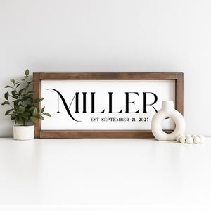 Personalized Family Name Wood Sign: Custom Home Wall Decor