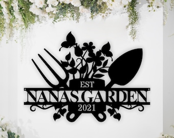 Personalized Garden Metal Art, Garden Sign, Outdoor Home Decor, Garden Sign, Personalized Garden Sign, Garden, Metal Sign For Garden