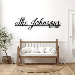 Personalized Family Name Sign, Metal Last Name Sign, Personalized Metal Name Sign, Established Last Name Sign, Metal Monogram