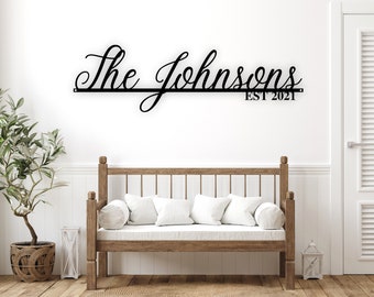 Personalized Family Name Sign, Metal Last Name Sign, Personalized Metal Name Sign, Established Last Name Sign, Metal Monogram