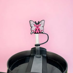 Breast Cancer Straw Topper, Drink Topper Drink Cup Cover for Simply ...